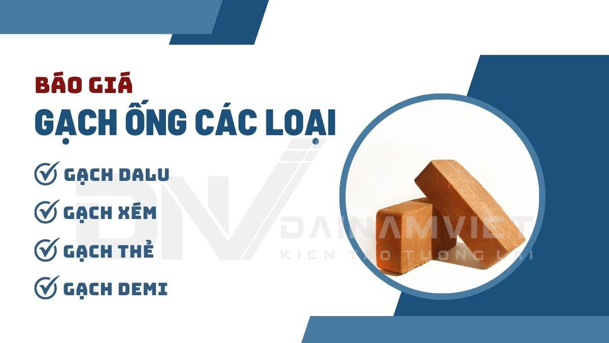 Báo giá vật liệu gạch ống các loại 2024