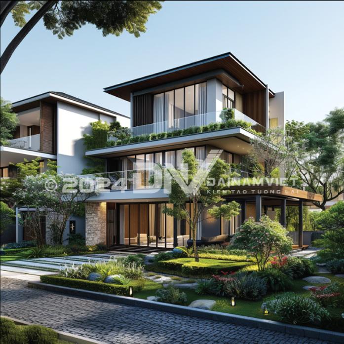 Thiết kế nhà vườn 1000m2 3 tầng