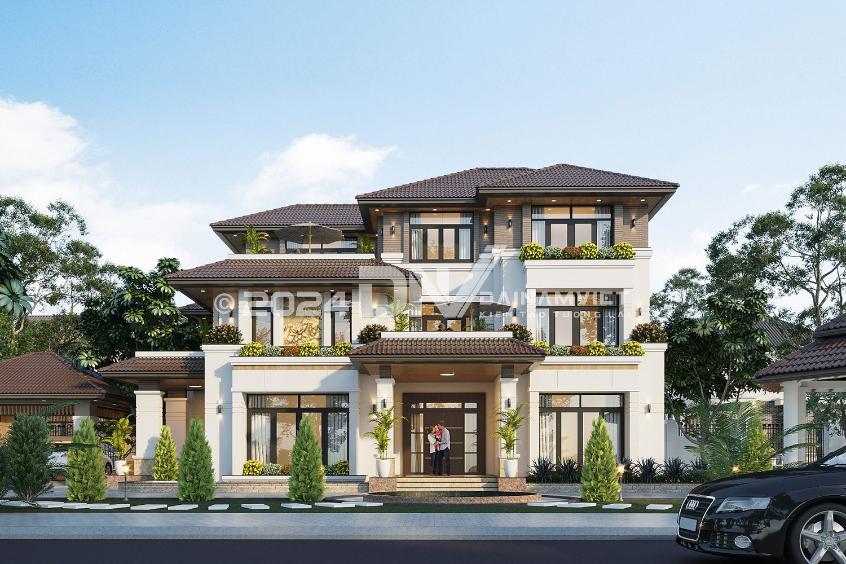 Thiết kế nhà vườn 1000m2 3 tầng