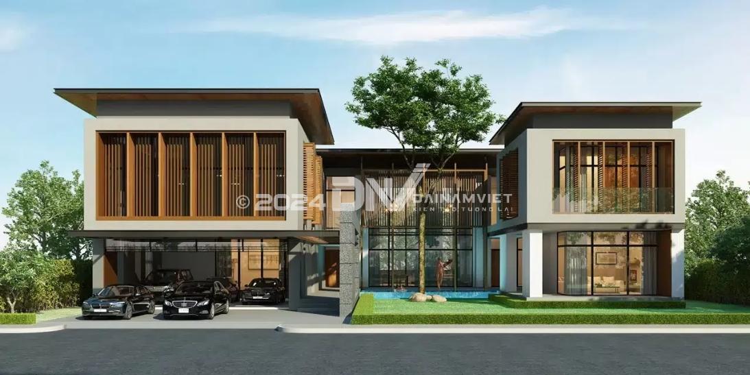 Thiết kế nhà vườn 1000m2 hình chữ U