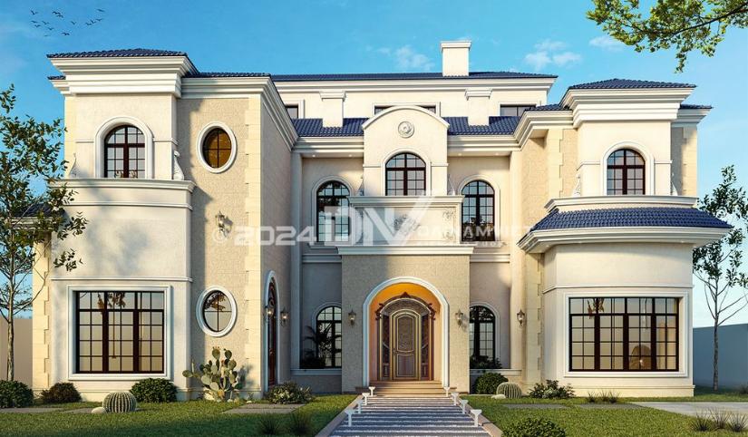 Thiết kế nhà vườn 1000m2 Địa Trung Hải