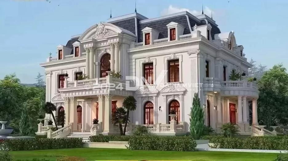 Thiết kế nhà vườn 1000m2 mansard