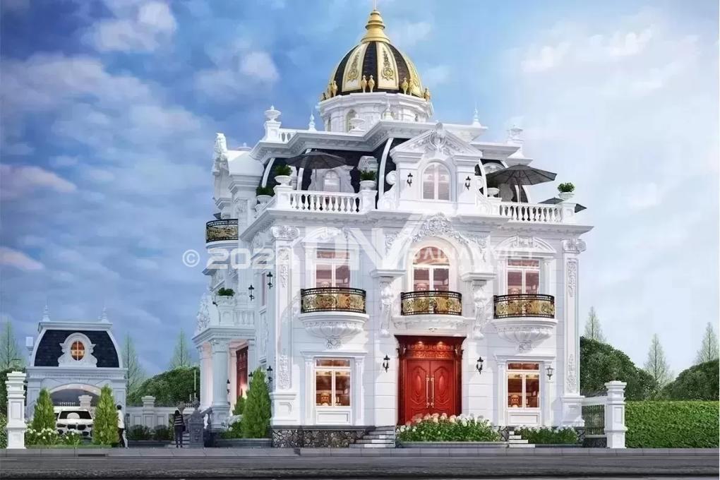 Thiết kế nhà vườn 1000m2 mansard